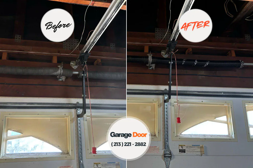 Before and after: garage door repair Hudsonville, MI